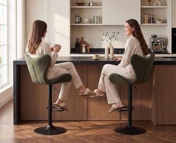 Barkrukken set van 2 - Barstoel met rugleuning - Barkruk - B, Huis en Inrichting, Verzenden, Zo goed als nieuw