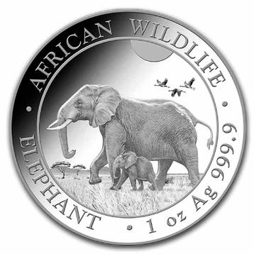 Somalische Olifant 1 oz 2022, Verzenden, Overige landen, Losse munt, Zilver