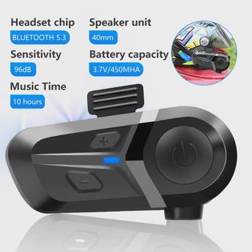 Bluetooth 5.3 Motorhelm Headset - Handsfree Bellen, Muziek &, Verzenden, Nieuw