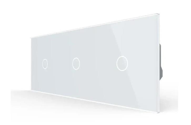 Slimme Lichtschakelaar Livolo 1+1+1 | Wissel | Wit Glas, Doe-het-zelf en Verbouw, Elektra en Kabels, Schakelaar, Nieuw, Ophalen of Verzenden