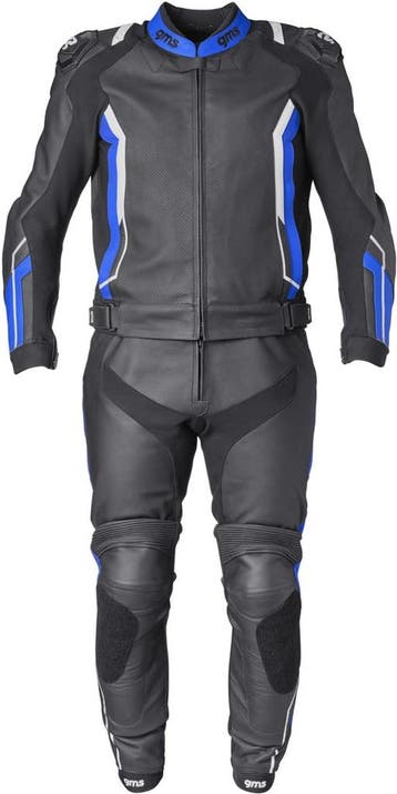 gms GR-1 Zwart Blauw Wit 2-Delig Motorpak, Nieuw met kaartje, Gms, Heren, Combipak