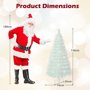 Kerstboom met verlichting - Kunstkerstboom - 150 cm - Met st, Diversen, Verzenden, Zo goed als nieuw