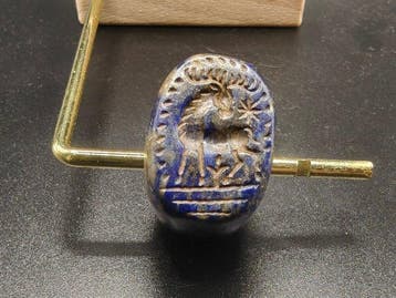 Oud Nabije-Oosterse Lapis Lazuli intagliozegel - Hoogte: