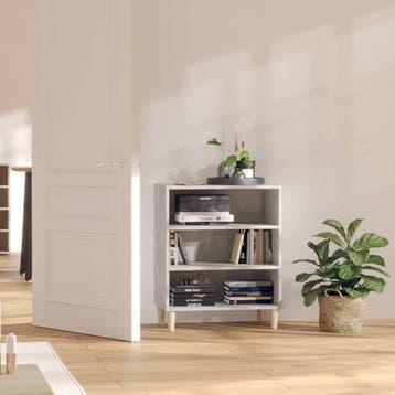 vidaXL Dressoir 57x35x70 cm bewerkt hout betongrijs, Verzenden, Nieuw, 50 tot 100 cm, 25 tot 50 cm