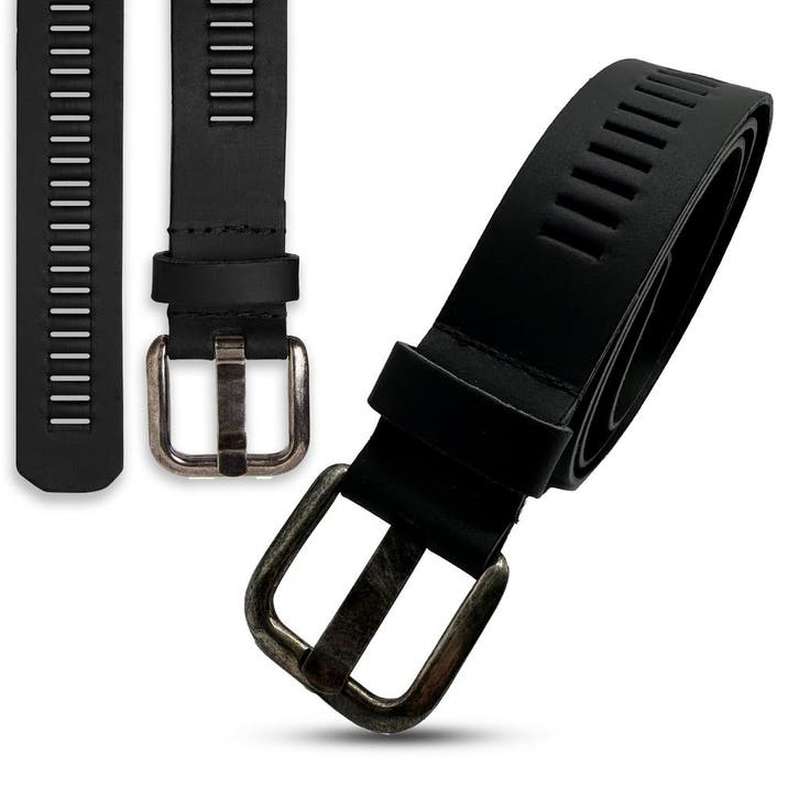 Arieszzz Zwarte Leren Riem | Handgemaakt & Unisex, Kleding | Dames, Riemen en Ceinturen