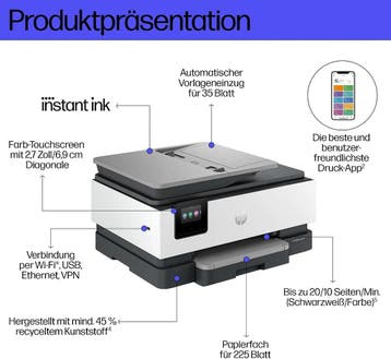 HP OfficeJet Pro 8122e Multifunctionele Printer, Scanner,..., Computers en Software, Verzenden, Nieuw