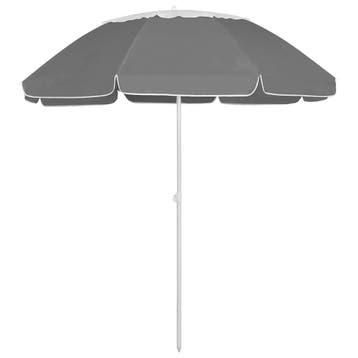vidaXL Strandparasol 300 cm antracietkleurig, Verzenden, Nieuw, 2 tot 3 meter, Strandparasol