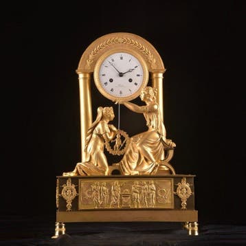 Figurale pendule Empire - Ormolu - 1800-1850