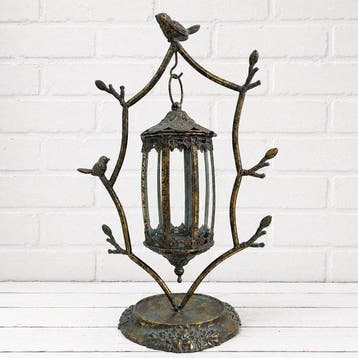 Lantaarn - Hanging Candle Lantern On A Stand - 52 cm -, Antiek en Kunst