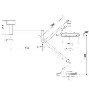 Operatielamp LED plafond, wandmodel, veterinair, humaan, Ophalen of Verzenden, Nieuw