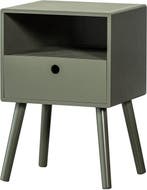 WOOOD Ozzy Nachtkastje - Hout - Warm Groen - 53x36x30 cm, Verzenden, Nieuw