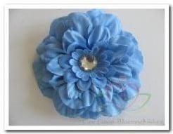 Blauwe Gerbera Zijdenbloem Strass diamantjes 4 cm, Ophalen of Verzenden, Nieuw