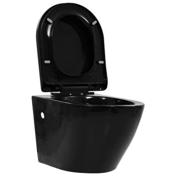 Wandcloset keramiek zwart | Soft-close | Tweedekansje OP=OP, Ophalen of Verzenden, Zo goed als nieuw, Toilet
