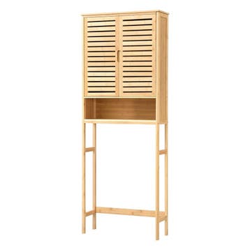[en.casa] Ombouwkast Geta toiletombouw bamboe 170x66x23 cm, Verzenden, Nieuw