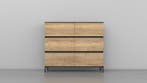 Pulse dressoirkast, 155x160x44cm, natuur eiken, Huis en Inrichting, Kasten | Boekenkasten, Ophalen of Verzenden, Nieuw