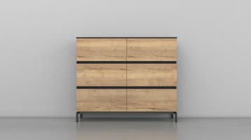 Pulse dressoirkast, 155x160x44cm, natuur eiken, Huis en Inrichting, Ophalen of Verzenden, Nieuw