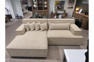 Domburg Loungebank - loungebanken - Beige, Nieuw, 150 cm of meer, Stof, 250 tot 300 cm