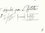 Bernard Buffet (1928-1999) - Justificatif de tirage avec