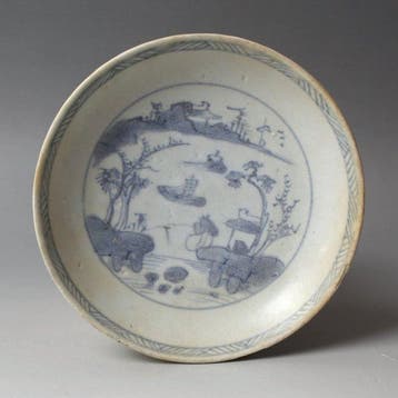 Oud-Chinees scheepswrak uit Ca Mau Aardewerk plaat, Ex