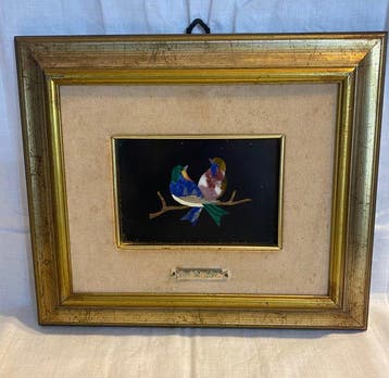 Wanddecoratie - Valenti - Commeso Fiorentino Twee vogeltjes