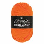 Scheepjes Chunky Monkey 100g - 2002 Orange, Hobby en Vrije tijd, Breien en Haken, Verzenden, Nieuw