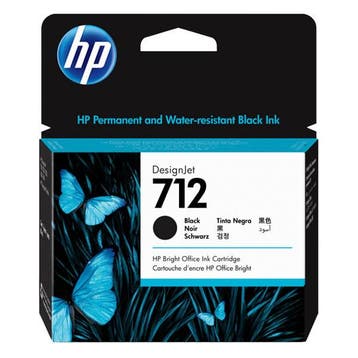 HP 712 (3ED71A) inktcartridge zwart hoge capaciteit, Verzenden, Nieuw, Cartridge, HP