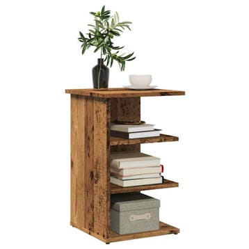 vidaXL Dressoir 35x35x55 cm bewerkt hout oud houtkleurig, Verzenden, Nieuw, Overige houtsoorten, Minder dan 50 cm