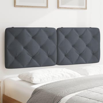 vidaXL Hoofdbordkussen 120 cm fluweel donkergrijs, Verzenden, Nieuw, Grijs, Stof