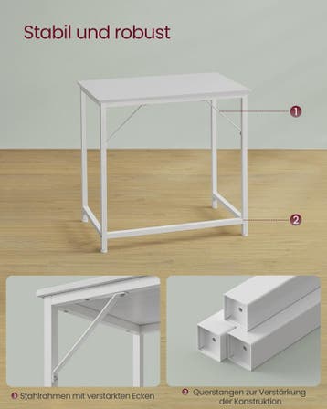 VASAGLE Compact Bureau - Stijlvol Metalen Frame Bureau voor, Huis en Inrichting, Verzenden, Nieuw