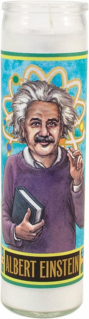 Albert Einstein Secular Saint Candle - 8.5 Inch Glass Prayer, Verzenden, Nieuw