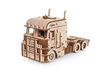 Eco Wood 3D Houten Puzzel Truck “Road King”  DIY Modelbo, Verzenden, Nieuw