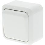 Q-LINK 1-voudige wisselschakelaar opbouw polarwit 250V LED, Ophalen of Verzenden, Nieuw