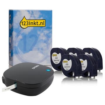 Dymo LetraTag 200B beletteringsysteem + 5 tapes, Computers en Software, Labelprinters, Verzenden, Nieuw, Tape-label, Dymo