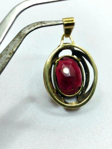 Zonder minimumprijs - Hanger - 14 karaat Geel goud - 4.50ct., Sieraden, Tassen en Uiterlijk, Antieke sieraden