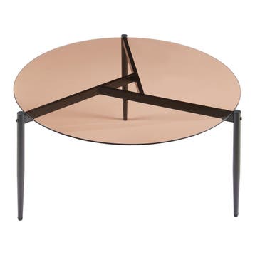 Salontafel Ulökantaa Ø80x40 cm bruin [en.casa], Verzenden, Nieuw