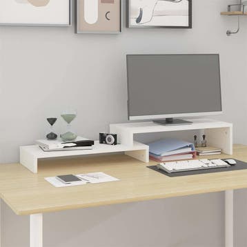 vidaXL Monitorstandaard (52-101)x22x14 cm massief grenenhout, Verzenden, Nieuw