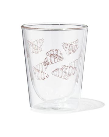 HEMA Mok 200ml glas croissant 2+1 gratis, Verzenden, Nieuw