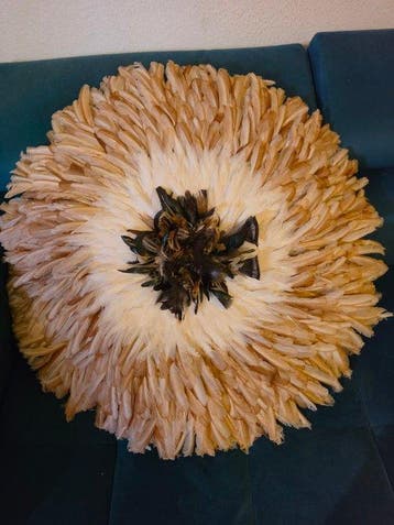 Wanddecoratie - Kameroen - Bamileke-Feder-Juju-Hut