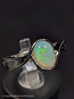 2,54 g - Adembenemende Coober Pedy opaalring, 925 zilver –