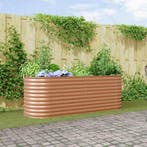 vidaXL Verhoogd bed Bruin 240 x 80 x 81 cm Staal, Verzenden, Nieuw, Metaal, 60 tot 100 cm