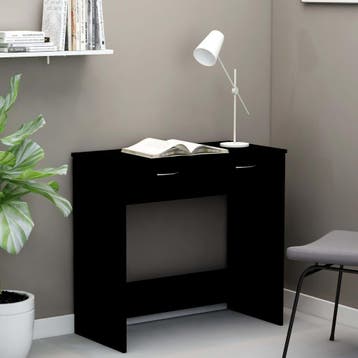 vidaXL Bureau 80x40x75 cm bewerkt hout zwart, Verzenden, Nieuw