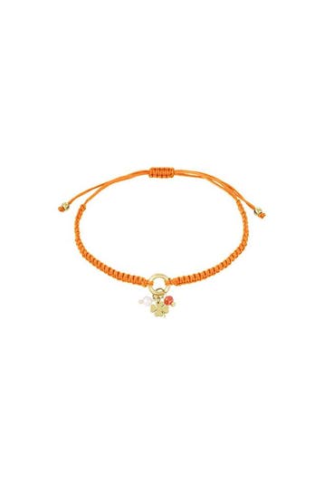 Goudlief Charm party armband (Gevlochten Armbanden), Verzenden, Nieuw, Roze, Overige materialen