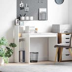 vidaXL Bureau met plank met opslag Wit 100 x 40 x 90 cm, Verzenden, Nieuw