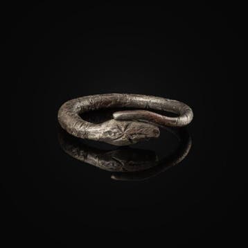 Viking periode Zilver Slangenring