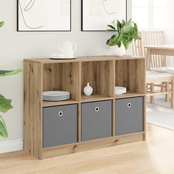 vidaXL Dressoir Artisan Eiken 102 x 32 x 73,5 cm, 100 tot 150 cm, Verzenden, Nieuw, 25 tot 50 cm