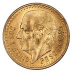 Mexico. 1945 Mexican 2 1/2 Pesos Hidalgo Gold Coin