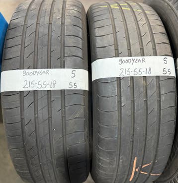 2x 215-55-18 Goodyear Zomer 2x 5mm €55 Per Band 215 55 18, Auto-onderdelen, Banden en Velgen, Ophalen, 18 inch, Band(en), Personenwagen