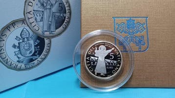 Vaticaan. 5 Euro 2025 San Giovanni Paolo II Proof (Zonder
