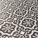 Keramische portugese vloertegels 20x20 zwart met wit en grij, Verzenden, Nieuw
