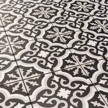 Keramische portugese vloertegels 20x20 zwart met wit en grij, Verzenden, Nieuw